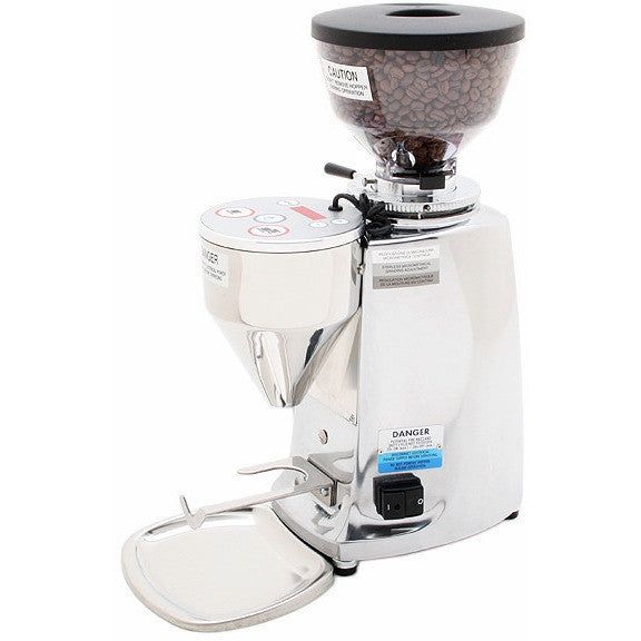 Mazzer Mini Electronic Doserless Espresso Grinder Type A - Polished Aluminum - My Espresso Shop