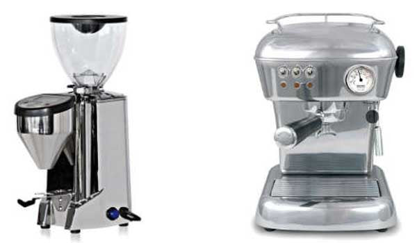 espresso machine and grinder