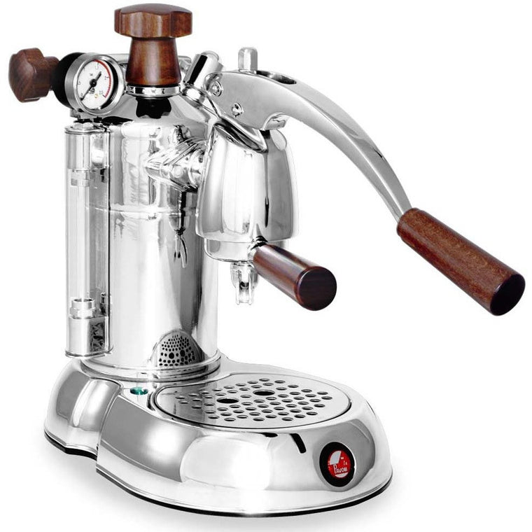 La Pavoni Stradivari Manual Espresso Machine - Wood & Chrome - PSW-16 - My Espresso Shop